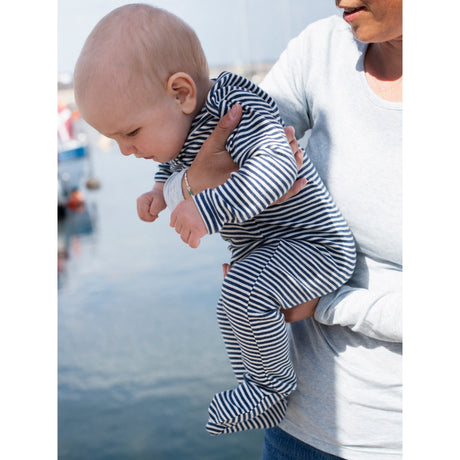 Serendipity Navy/Offwhite Baby Suit Stripe