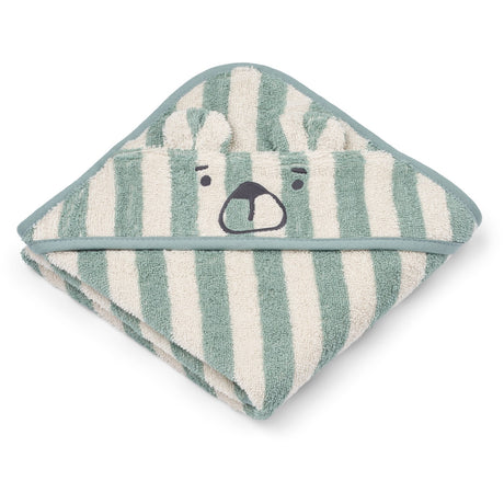 LIEWOOD Peppermint / Creme De La Creme Albert Hooded Towel