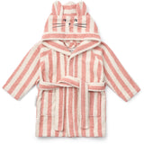 LIEWOOD Coral Blush / Creme De La Creme Stripe Lily Bathrobe