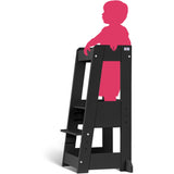 tiSsi® Black Laquer Felix Learning Tower Massiv Beech