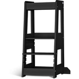 tiSsi® Black Laquer Felix Learning Tower Massiv Beech