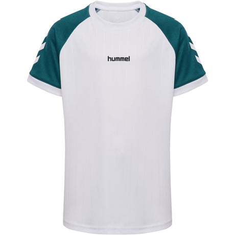 Hummel White Jr Stripe T-Shirt S/S