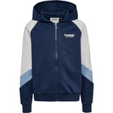 Hummel Dress Blues/Faded Denim Jr Loose Blocked Zip Hoodie