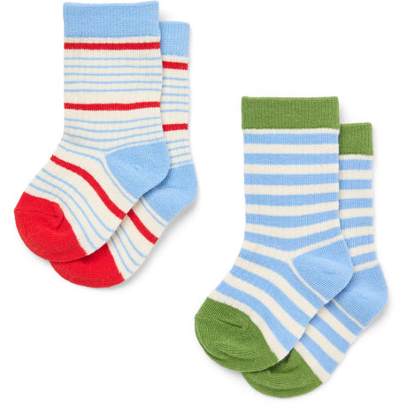 Flöss Blue Stripe Mix 2-pack Vilde Socks 2-pack