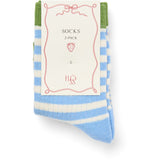 Flöss Blue Stripe Mix 2-pack Vilde Socks 2-pack