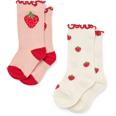Flöss Pointelle Berry 2-pack Vigga Socks 2-pack