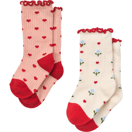 Flöss Violet Heart 2-pack Vigga Socks 2-pack