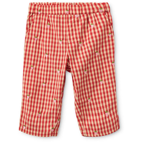Flöss Red-pink Berry Gingham Molly Pineberry Pants