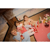 Flöss Berry/bow Gingham Dolly Bow Dress