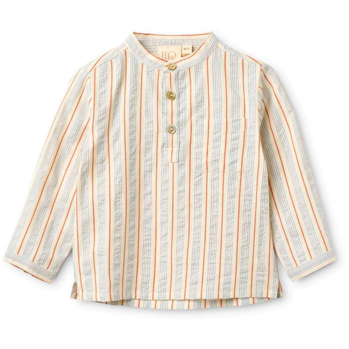 Flöss Blue-tangerine Stripe Robin Shirt