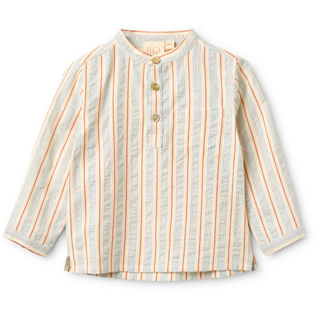 Flöss Blue-tangerine Stripe Robin Shirt