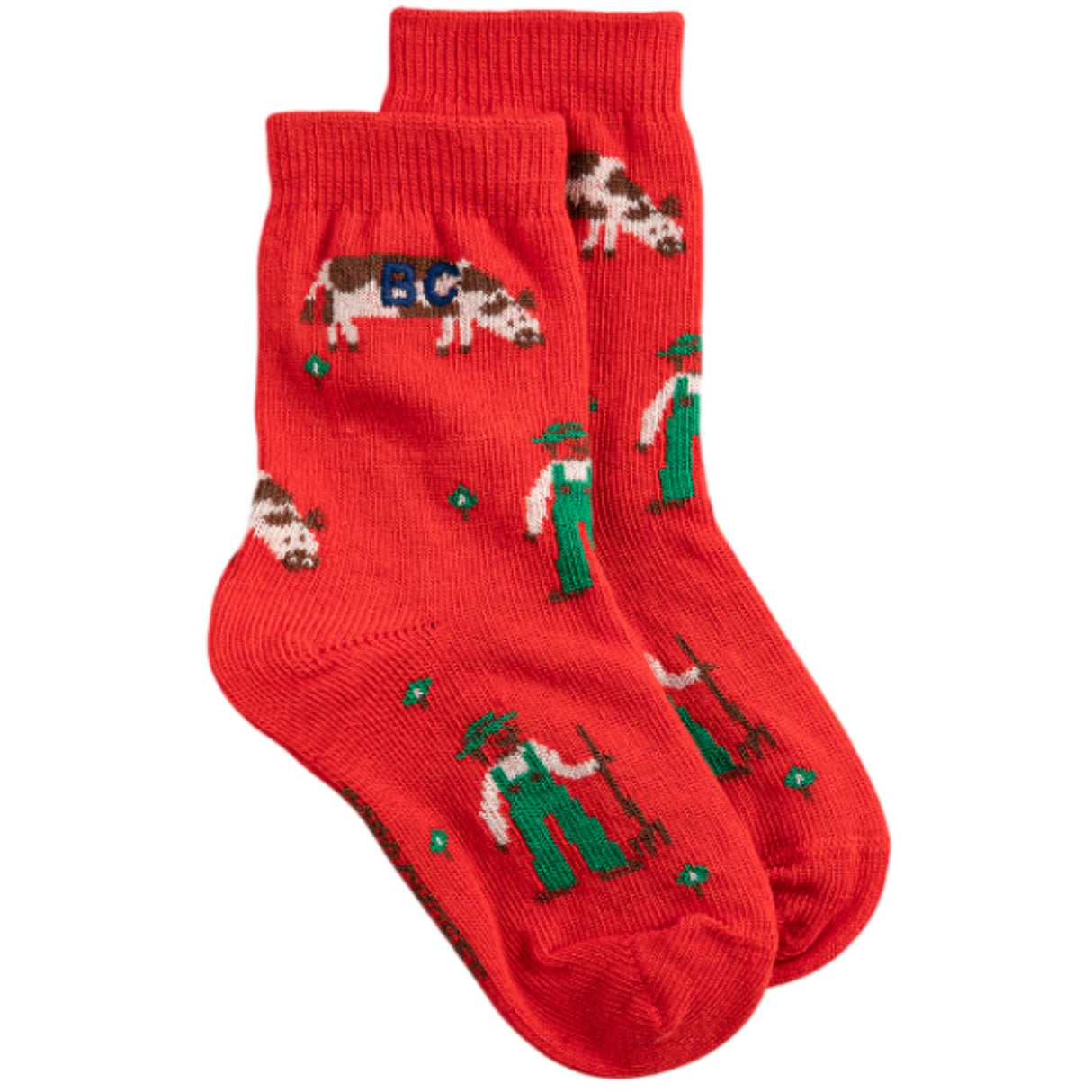 Bobo Choses Red Farm Adventure All Over Short Socks
