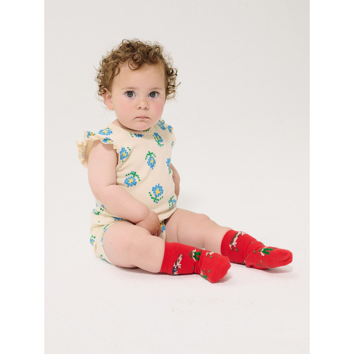 Bobo Choses Red Farm Adventure All Over Short Socks