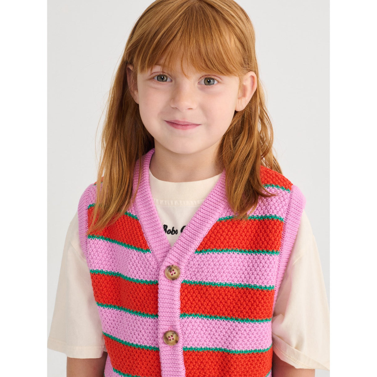 Bobo Choses Purple Bc Striped Knitted Vest
