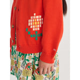 Bobo Choses Red Pixel Daisy Cardigan