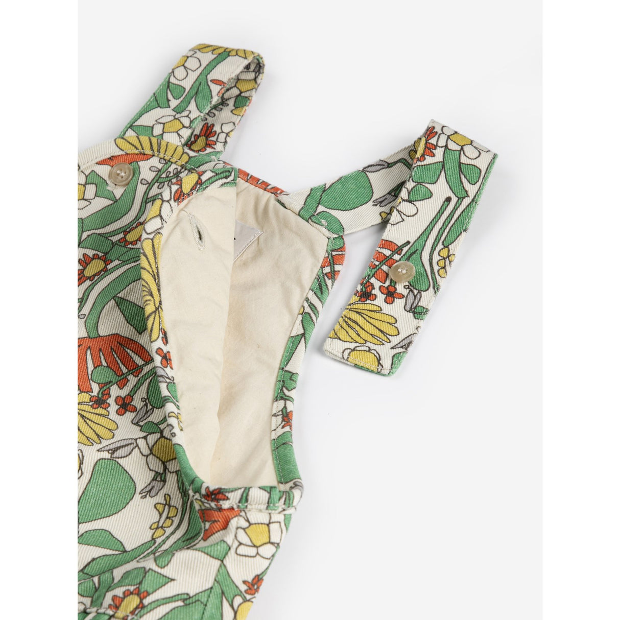 Bobo Choses Offwhite Color Herbalist All Over Woven Dungaree