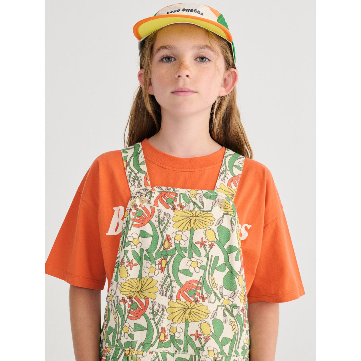 Bobo Choses Offwhite Color Herbalist All Over Woven Dungaree
