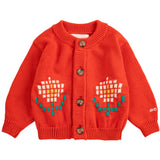 Bobo Choses Red Pixel Daisy Cardigan
