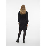 Mama;licious Black Mlnewanne L/S Abk Knit Dress A. Noos