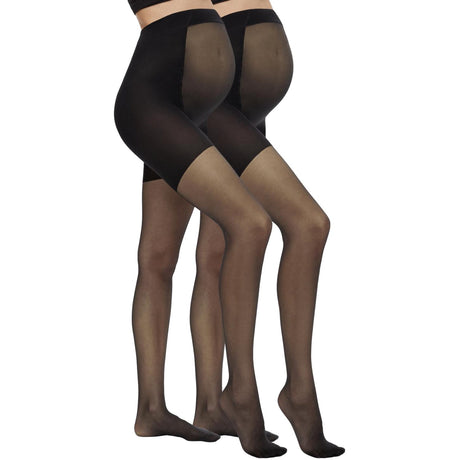 Mama;licious Black Black Mlsabrina Support Tights 30Den 2-P No