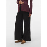 Mama;licious Black Mlamila Wide Jrs Pants Hw Noos