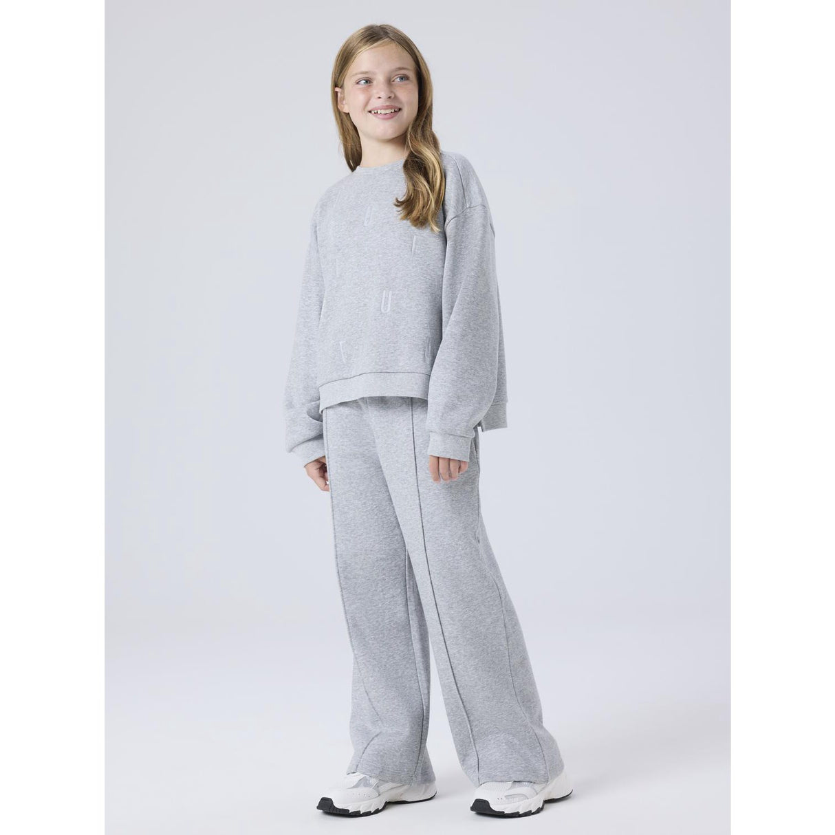 Name It Light Grey Melange Nkfnillina Wide Swe Pants Bru Pb
