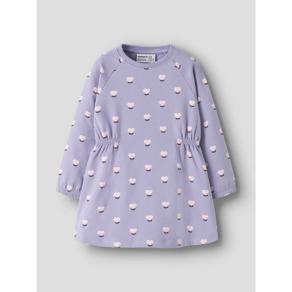 Name It Lavender Icing Nmfolini Ls Swe Dress Bru Pb