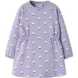 Name It Lavender Icing Nmfolini Ls Swe Dress Bru Pb