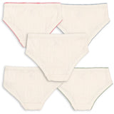 Konges Sløjd Antique White Minna 5 Pack Girl Underpants Gots