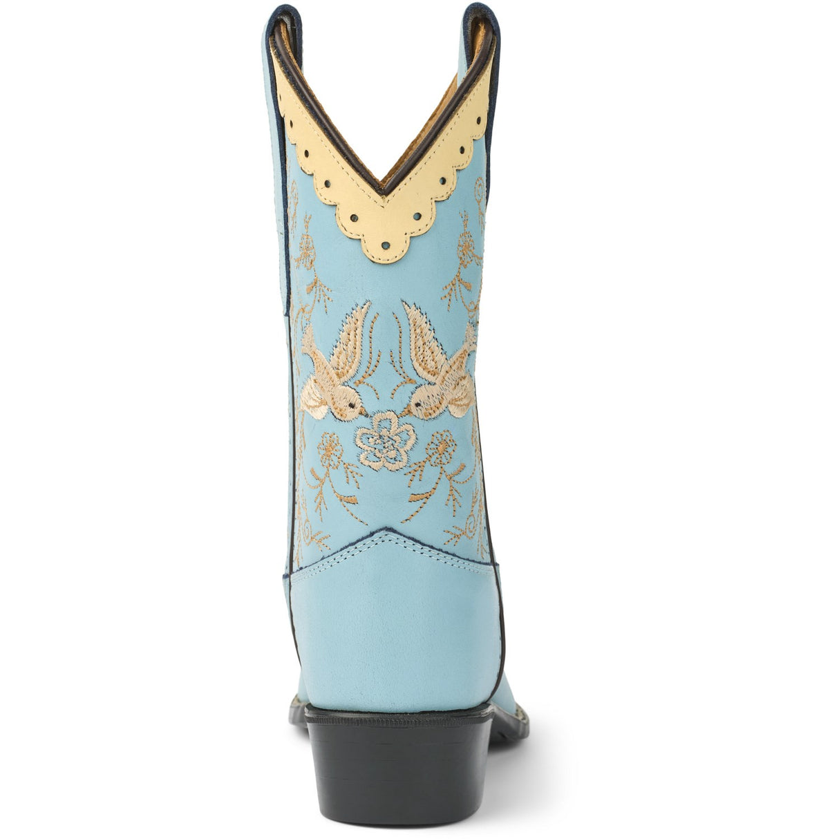 COPENHAGEN COLORS Dusty Blue Leather Limited Cowboy Boot High - Dove