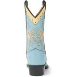 COPENHAGEN COLORS Dusty Blue Leather Limited Cowboy Boot High - Dove