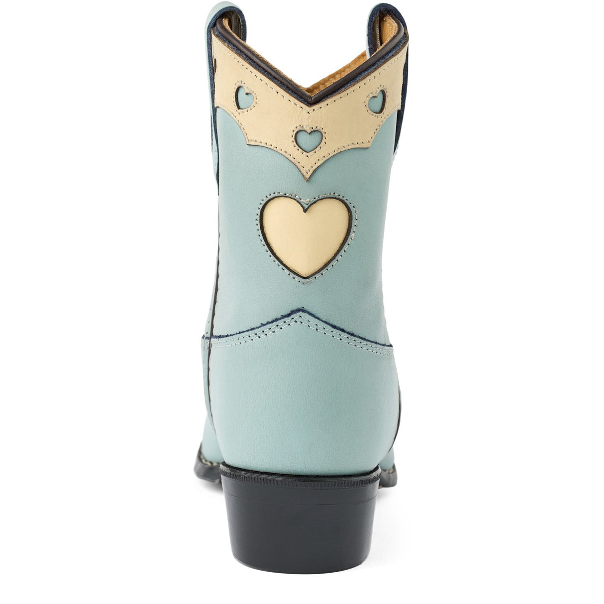 COPENHAGEN COLORS Dusty Blue Leather Limited Cowboy Boot Low - Dove