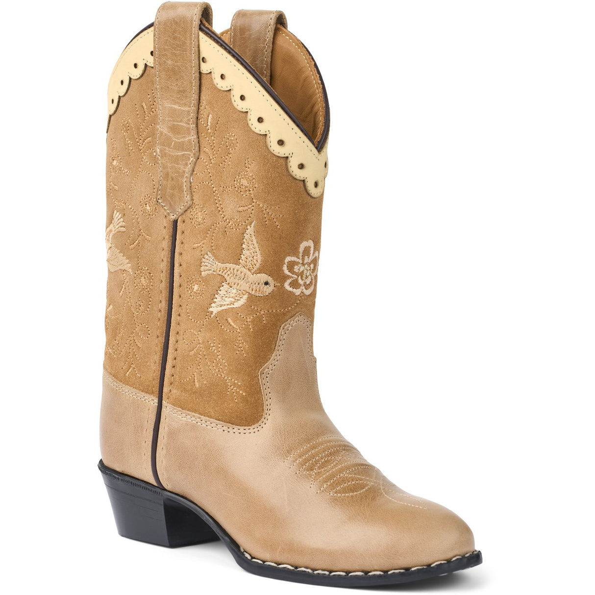 COPENHAGEN COLORS Beige Suede Limited Cowboy Boots High