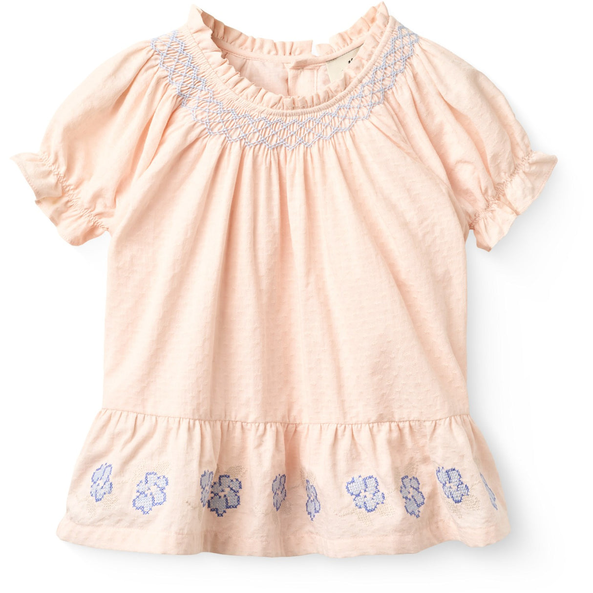 COPENHAGEN COLORS Dusty Rose Comb. Blouse W. Smock W. Emb.