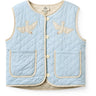 COPENHAGEN COLORS Lt. Blue Comb. Quilted Vest