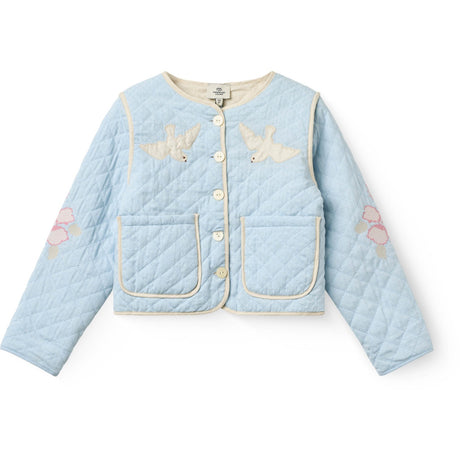 COPENHAGEN COLORS Lt. Blue Comb. Quilted Jacket