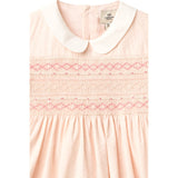 COPENHAGEN COLORS Dusty Rose Comb. Smock Dress W. Emb.