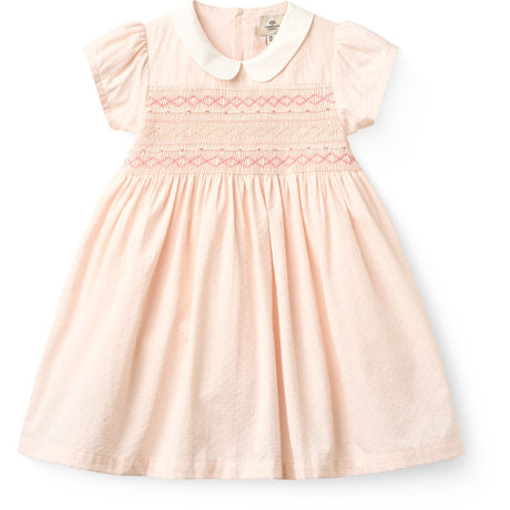 COPENHAGEN COLORS Dusty Rose Comb. Smock Dress W. Emb.
