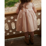 COPENHAGEN COLORS Dusty Rose Comb. Smock Dress W. Emb.