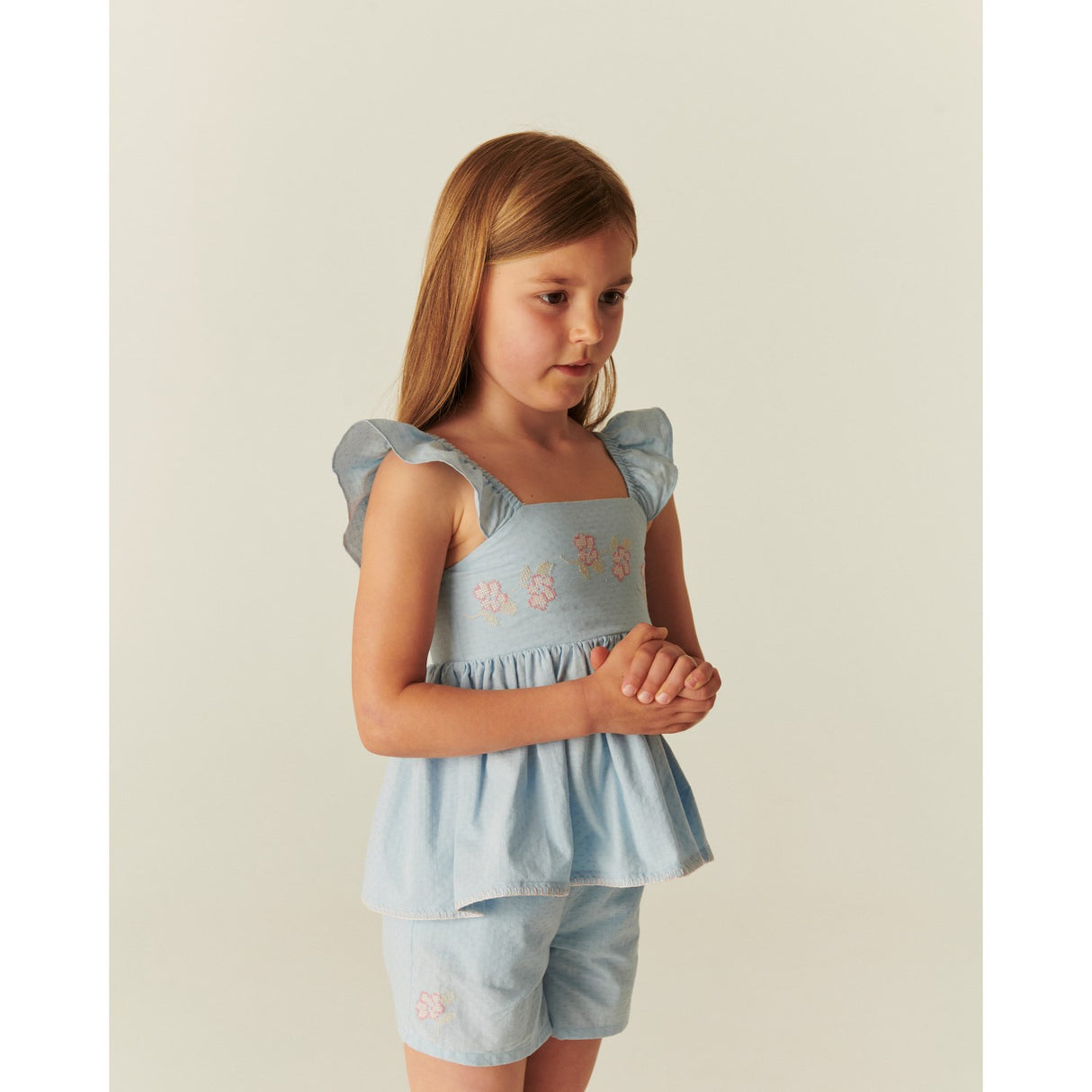 COPENHAGEN COLORS Lt. Blue Comb. Summer Set W. Emb.