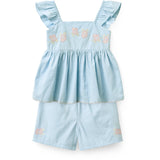 COPENHAGEN COLORS Lt. Blue Comb. Summer Set W. Emb.