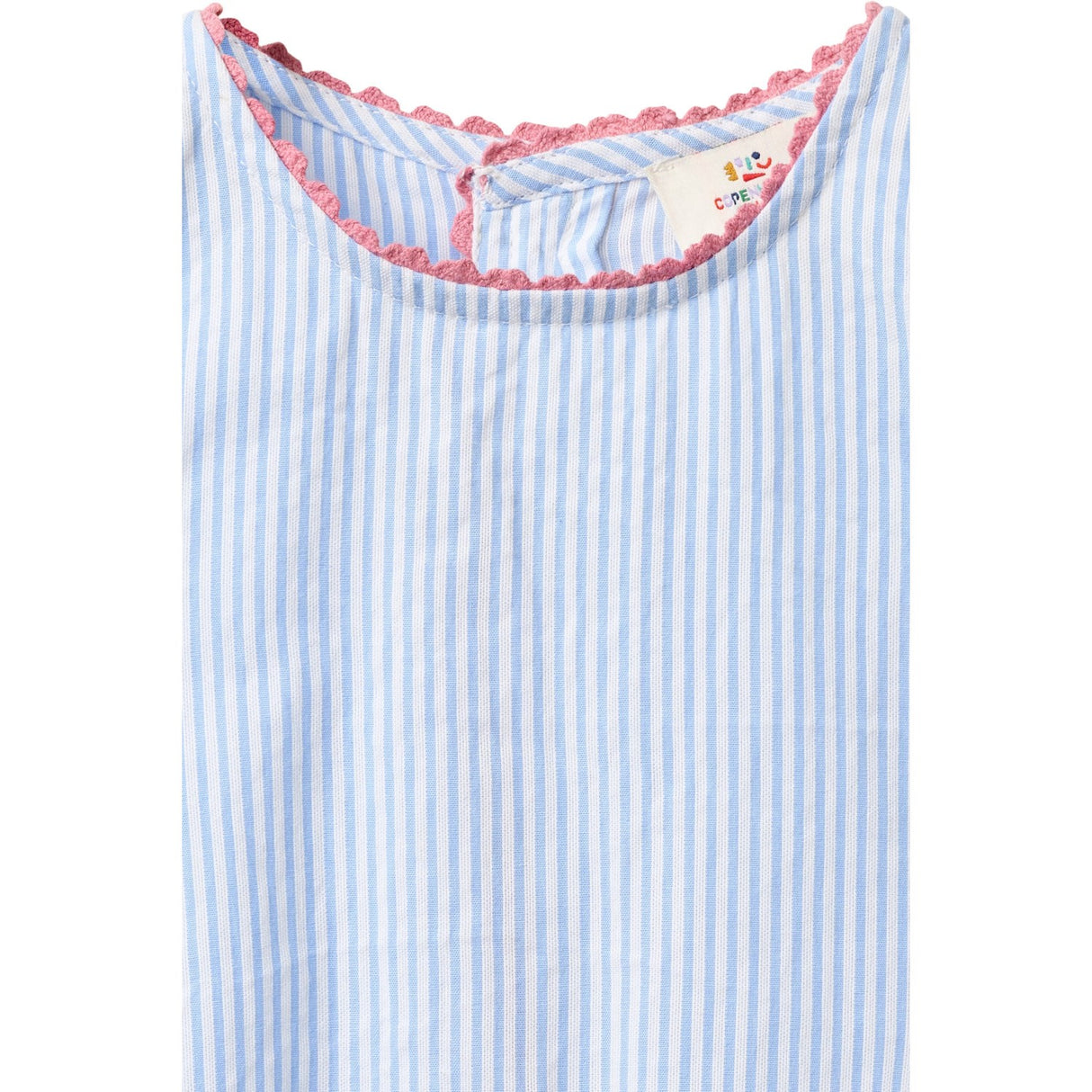 COPENHAGEN COLORS Sky Blue W Cream Stripe Seersucker Deco Set