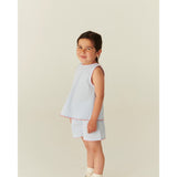 COPENHAGEN COLORS Sky Blue W Cream Stripe Seersucker Deco Set