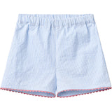 COPENHAGEN COLORS Sky Blue W Cream Stripe Seersucker Deco Set