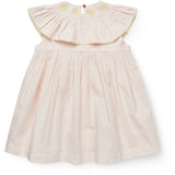 COPENHAGEN COLORS Dusty Rose W Cream Stripe W Yellow Seersucker Dress W. Heart