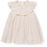 COPENHAGEN COLORS Dusty Rose W Cream Stripe W Yellow Seersucker Dress W. Heart