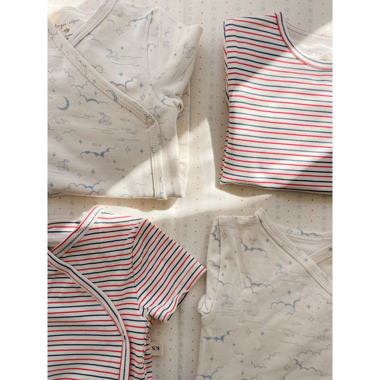 Konges Sløjd Cielo Marino Basic Newborn Onesie Gots
