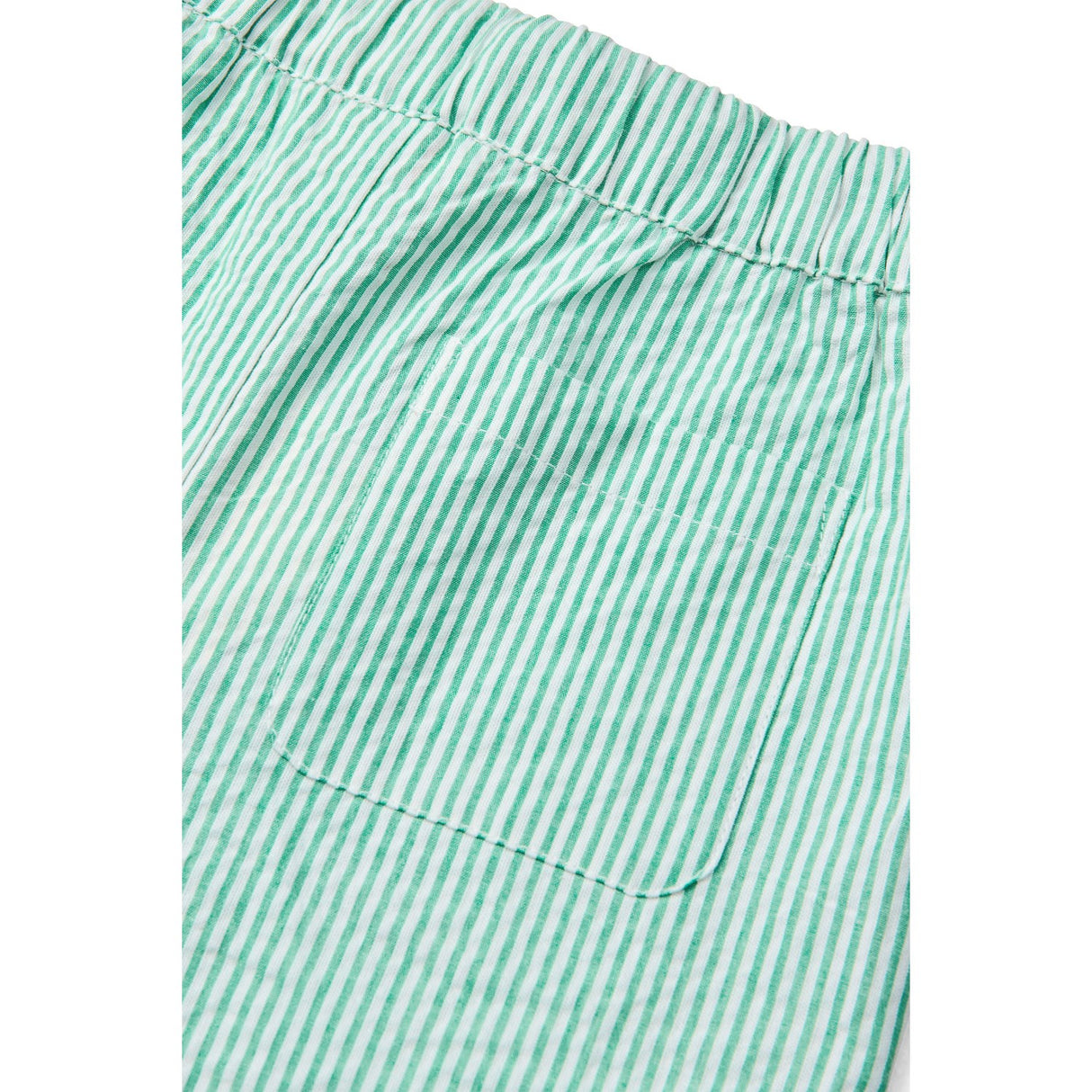 COPENHAGEN COLORS Sharp Green W Cream Stripe Seersucker Pants