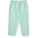COPENHAGEN COLORS Sharp Green W Cream Stripe Seersucker Pants