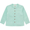 COPENHAGEN COLORS Sharp Green W Cream Stripe Seersucker Shirt W. Placket